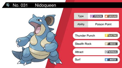 nidoqueen evolution|best moveset for nidoqueen.